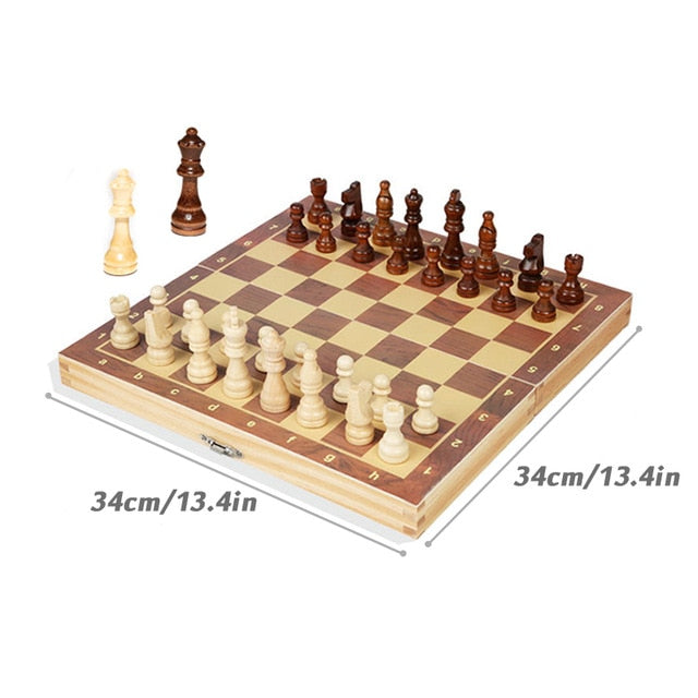 Wooden Chess Large Magnetic Set.